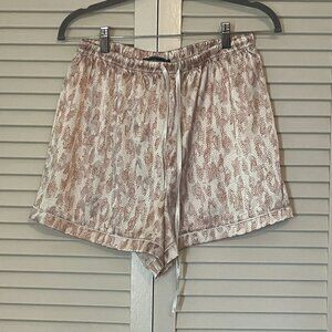 BCBGMaxAzria pajama shorts silky pink printed large